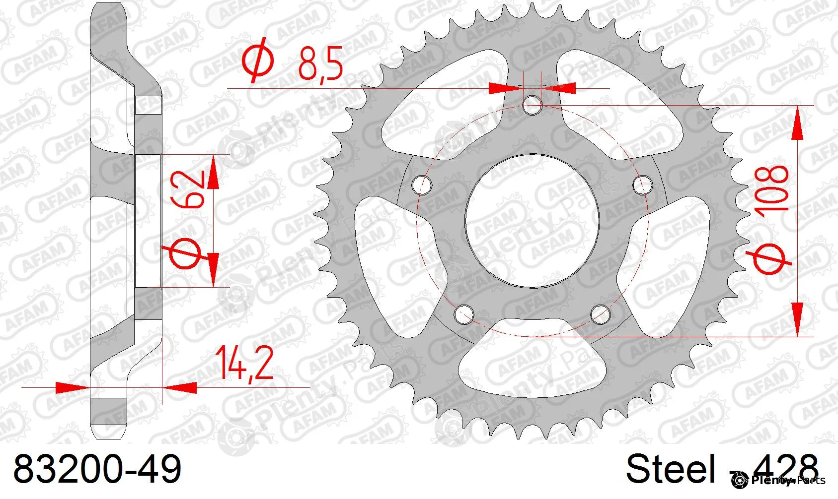 Afam 83200-49 — Chain Sprocket