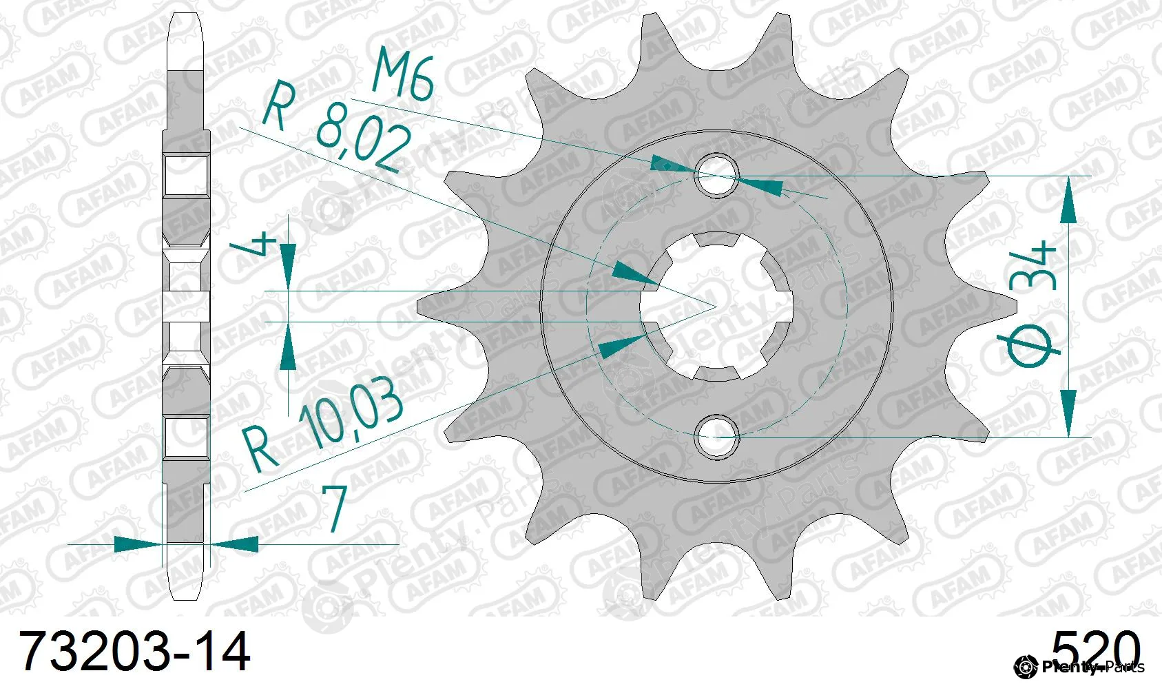 Afam 73203-14 — Chain Sprocket