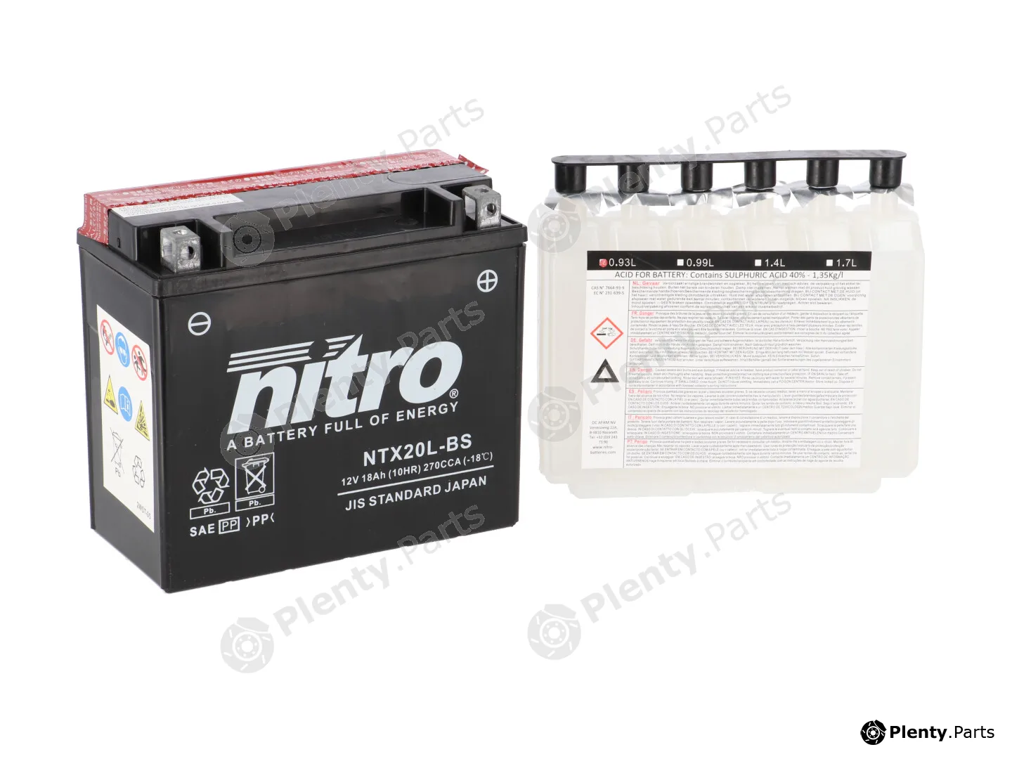 Nitro NTX20L-BS — Starter Battery