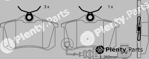 SB BP33019W — Brake Pad Set, disc brake
