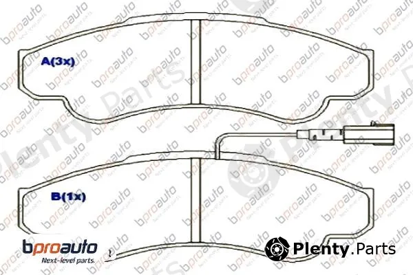 Bproauto 1BP30898AA — Brake Pad Set, disc brake