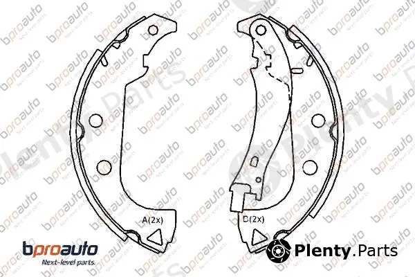 Bproauto 1BP31142AA — Brake Shoe Set