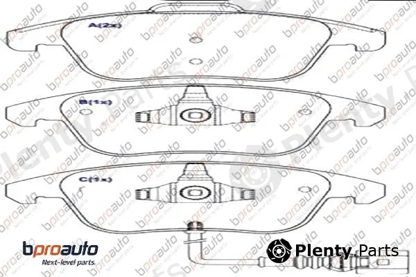Bproauto 1BP30986AA — Brake Pad Set, disc brake