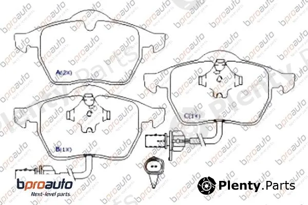 Bproauto 1BP30924AA — Brake Pad Set, disc brake