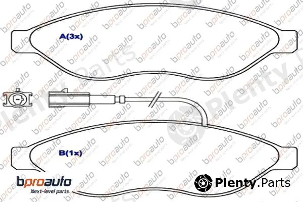 Bproauto 1BP30955AA — Brake Pad Set, disc brake