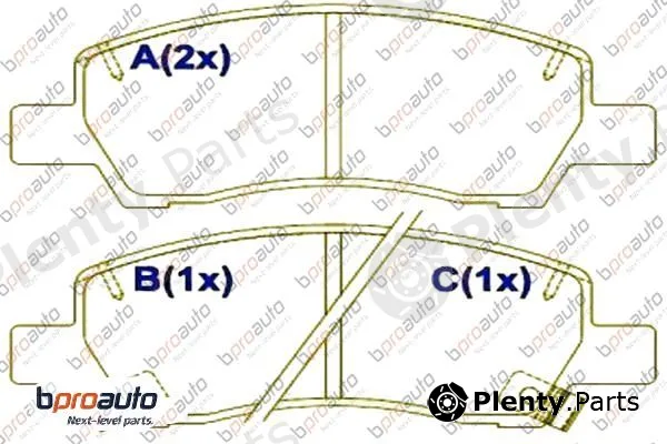 Bproauto 1BP31092AA — Brake Pad Set, disc brake