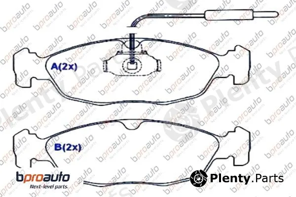 Bproauto 1BP30949AA — Brake Pad Set, disc brake