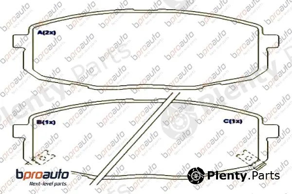 Bproauto 1BP30904AA — Brake Pad Set, disc brake