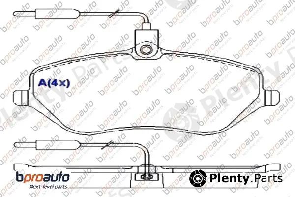 Bproauto 1BP30950AA — Brake Pad Set, disc brake