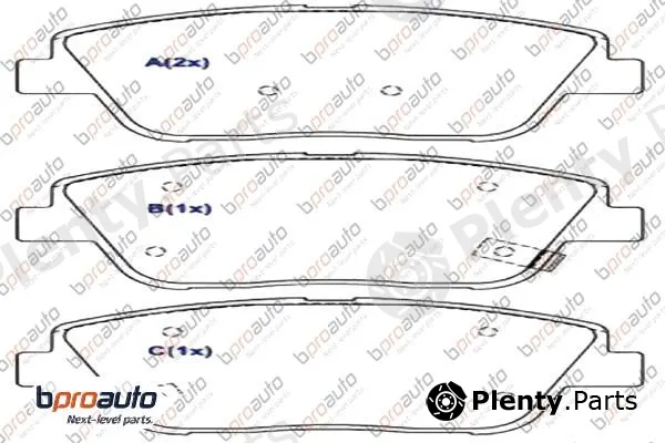 Bproauto 1BP31081AA — Brake Pad Set, disc brake