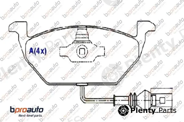 Bproauto 1BP30922AA — Brake Pad Set, disc brake