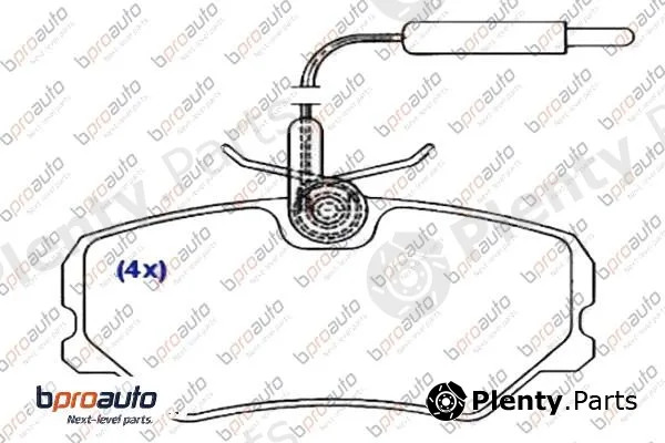 Bproauto 1BP30948AA — Brake Pad Set, disc brake