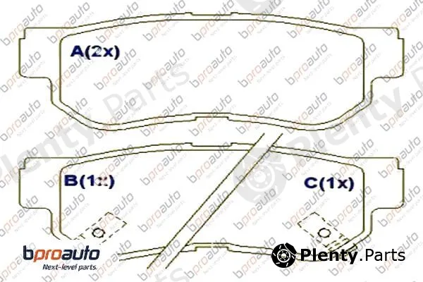 Bproauto 1BP30905AA — Brake Pad Set, disc brake