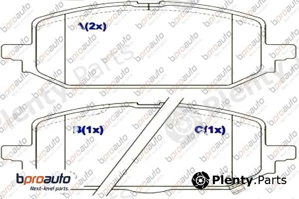 Bproauto 1BP31058AA — Brake Pad Set, disc brake