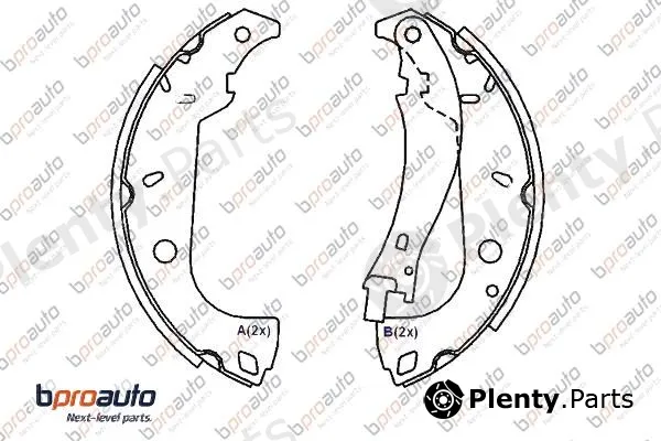 Bproauto 1BP31141AA — Brake Shoe Set
