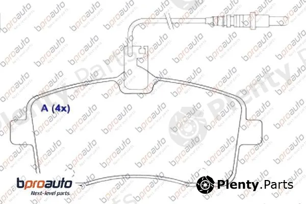 Bproauto 1BP30954AA — Brake Pad Set, disc brake
