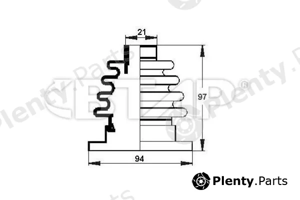 Btap BVC502-001 — Bellow, drive shaft