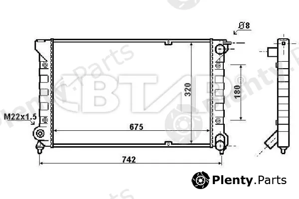 Btap BVE908-025 — Water Tank, radiator