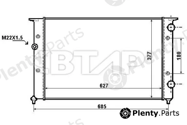 Btap BVE908-023 — Water Tank, radiator