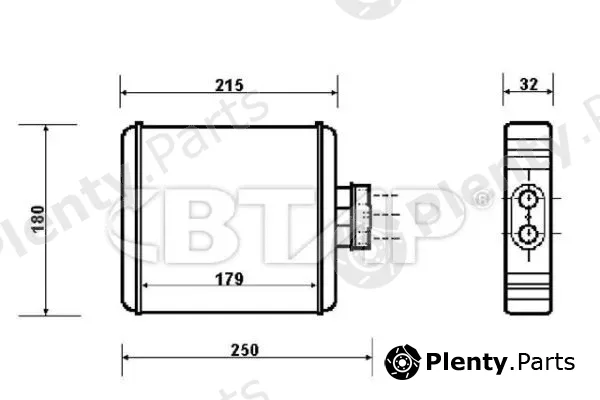 Btap BVC814-003 — Heat Exchanger, interior heating