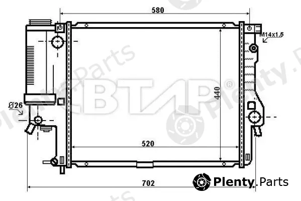 Btap BBE908-017 — Water Tank, radiator