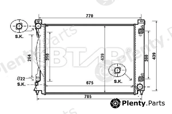 Btap BVE908-420 — Water Tank, radiator