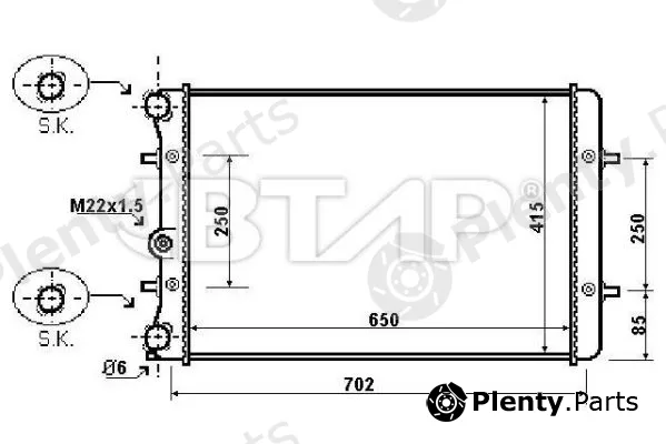Btap BVE908-024 — Water Tank, radiator