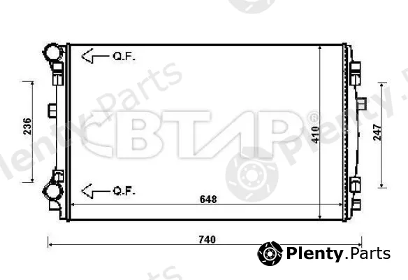 Btap BVE908-036 — Water Tank, radiator