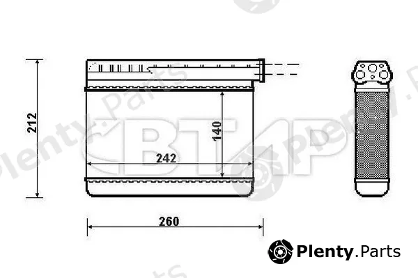 Btap BBC814-148 — Heat Exchanger, interior heating