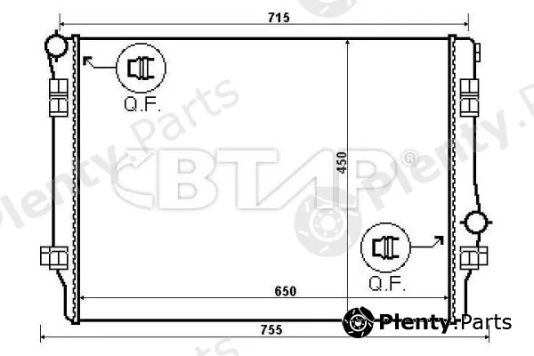 Btap BVE908-035 — Water Tank, radiator