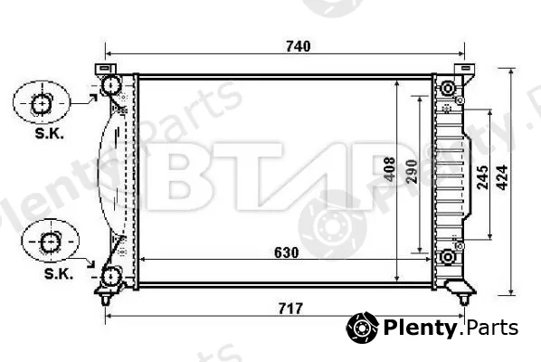 Btap BVE908-048 — Water Tank, radiator