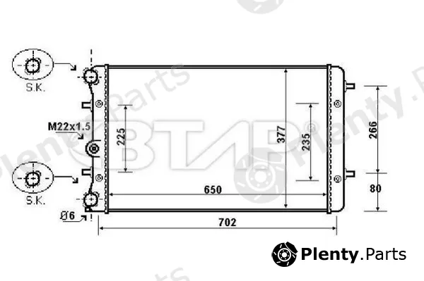 Btap BVE908-032 — Water Tank, radiator