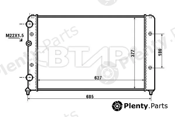 Btap BVE908-018 — Water Tank, radiator