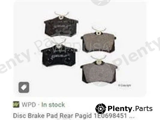 ZPY 1J0698451D — Brake Pad Set, disc brake