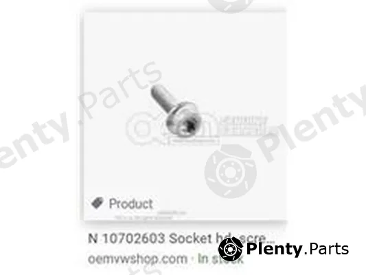 ZPY N10702603 — Screw Plug, Lambda sensor mount