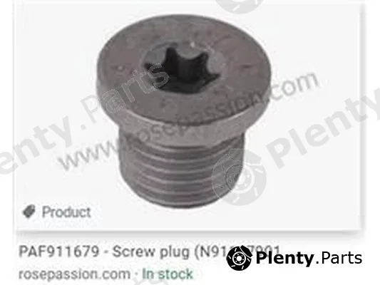 ZPY PAF911679 — Screw Plug, oil sump