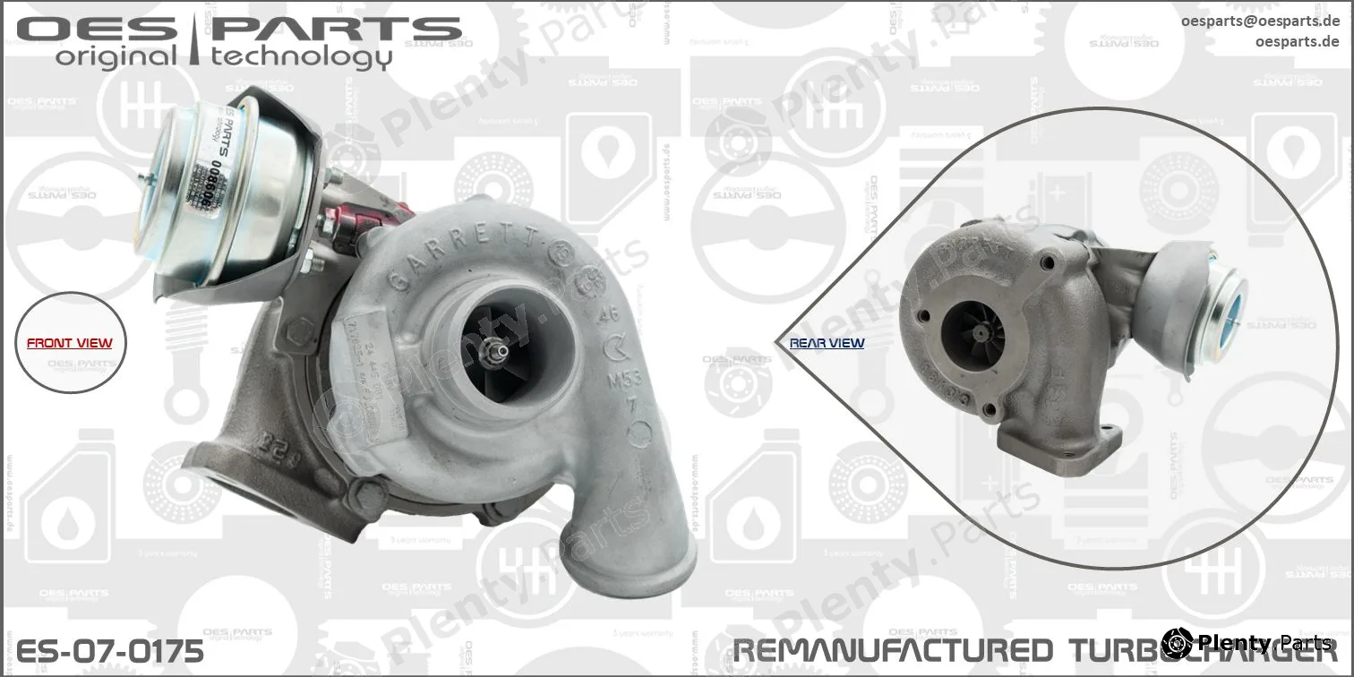 Oes Parts ES-07-0175 — Charger, charging (supercharged/turbocharged) Product line OES-PARTS