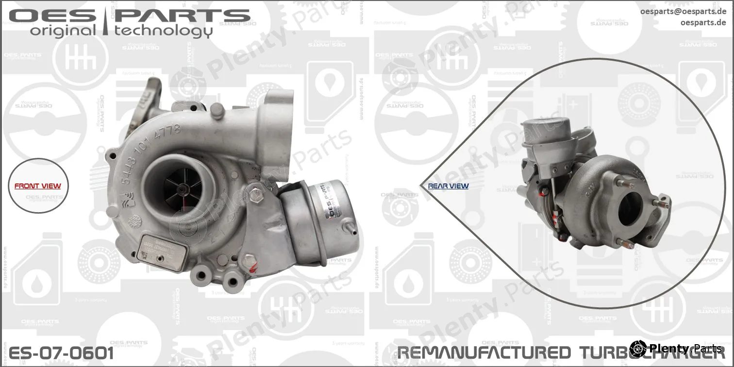 Oes Parts ES-07-0601 — Charger, charging (supercharged/turbocharged) Product line OES-PARTS