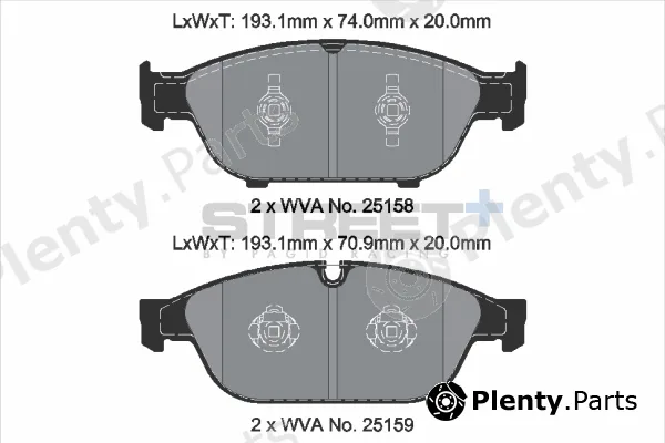PAGID Racing T8109SP2001 — Brake Pad Set, disc brake STREET+