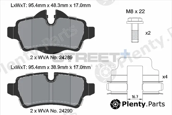 PAGID Racing T8066SP2001 — Brake Pad Set, disc brake STREET+