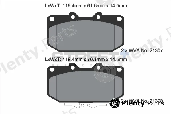 PAGID Racing T8154SP2001 — Brake Pad Set, disc brake STREET+