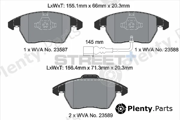 PAGID Racing T8033SP2001 — Brake Pad Set, disc brake STREET+