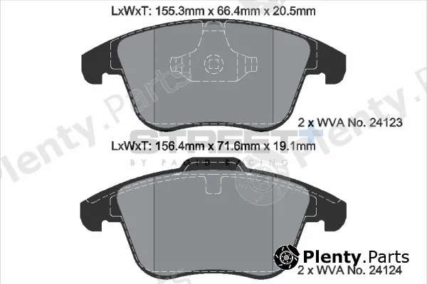 PAGID Racing T8056SP2001 — Brake Pad Set, disc brake STREET+
