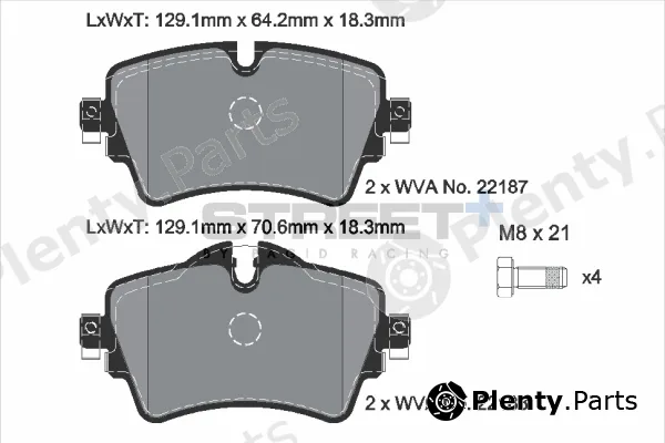 PAGID Racing T8161SP2001 — Brake Pad Set, disc brake STREET+