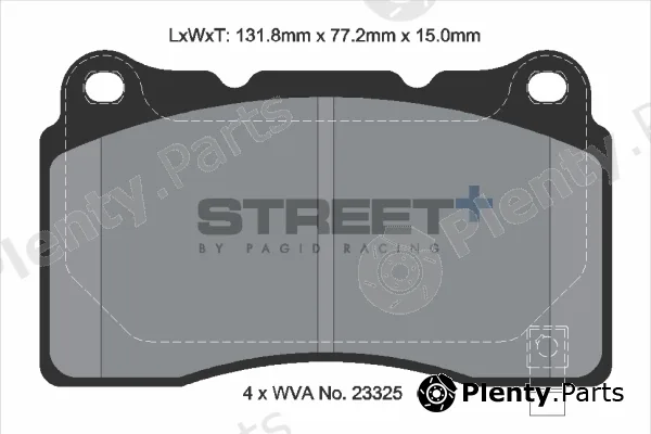 PAGID Racing T8026SP2001 — Brake Pad Set, disc brake STREET+
