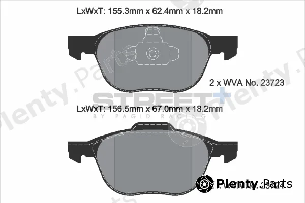 PAGID Racing T8041SP2001 — Brake Pad Set, disc brake STREET+