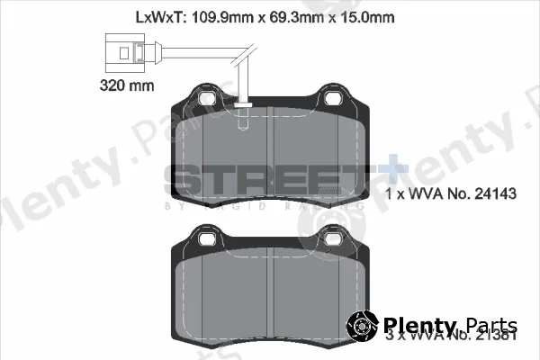 PAGID Racing T8058SP2001 — Brake Pad Set, disc brake STREET+