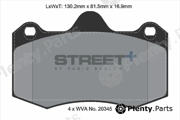PAGID Racing T8000SP2001 — Brake Pad Set, disc brake STREET+