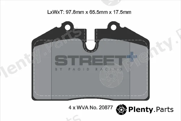 PAGID Racing T8002SP2001 — Brake Pad Set, disc brake STREET+