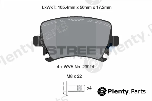 PAGID Racing T8049SP2001 — Brake Pad Set, disc brake STREET+